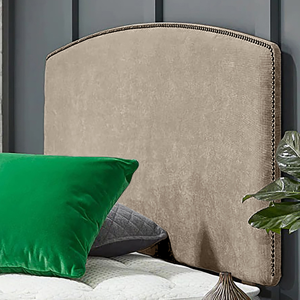 Eleganza Home Russo Single Cream Naples Strutted Headboard Image 1