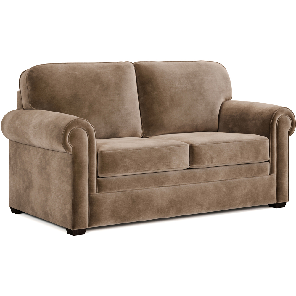 Jay-Be Heritage 2 Seater Luxe Velvet Cedar Sofa Bed with e-Pocket Mattress Image 2