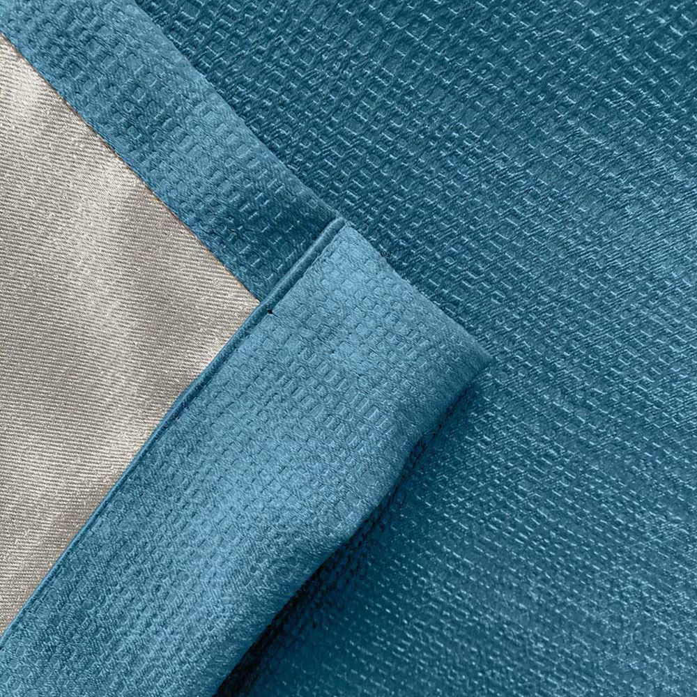 Enhanced Living Matrix Teal Thermal Pencil Pleat Readymade Curtains 229 x 229cm Image 4
