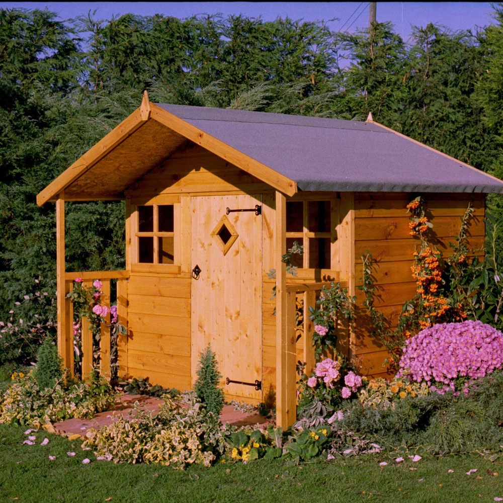 Shire Single Door Cubby Playhouse Shed with Windows Image 4
