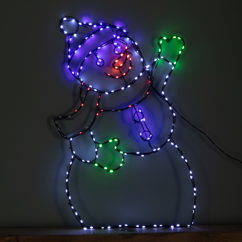 Samuel Alexander Multicolour LED FlexiBrights Light Up Christmas Snowman Decoration Image 6