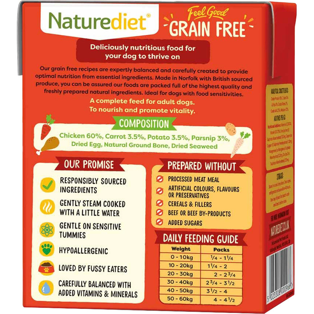 Naturediet Feel Good Grain Free Chicken Dog Food 390g Image 2