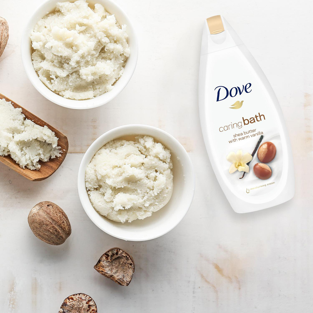 Dove Caring Bath Single Shea Butter and 2 Almond Cream Bath Soak 450ml Image 7
