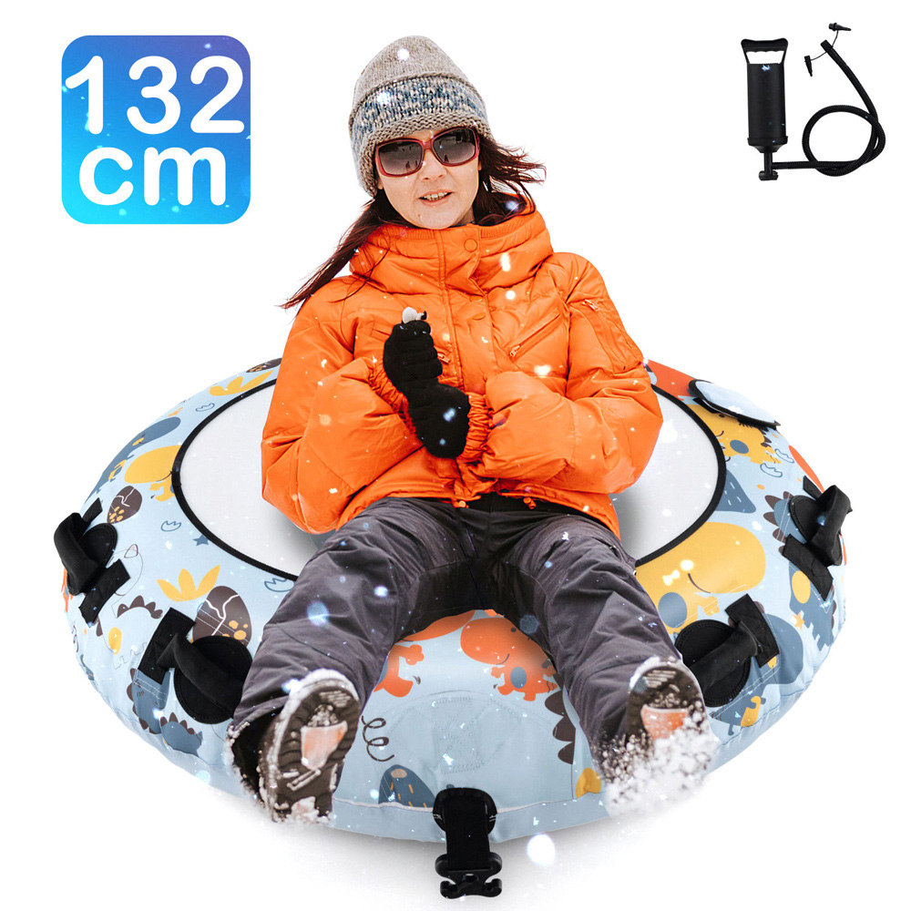 Costway Blue Heavy Duty Snow Tube with Oxford Cover 52 inch Image 4