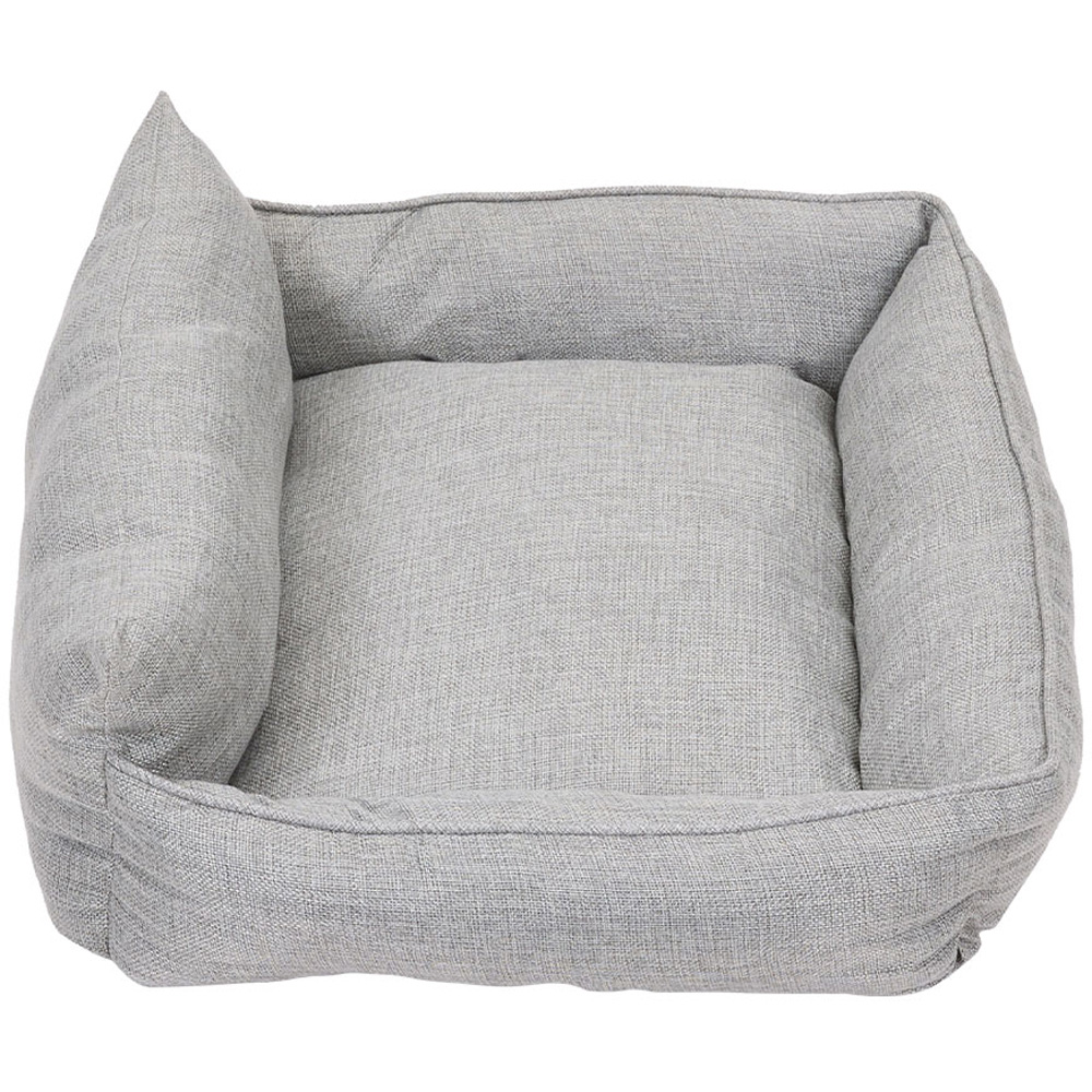 H&O Direct 53 x 46cm Light Grey All Season Pet Bed with Anti-Slip Bottom Image 2