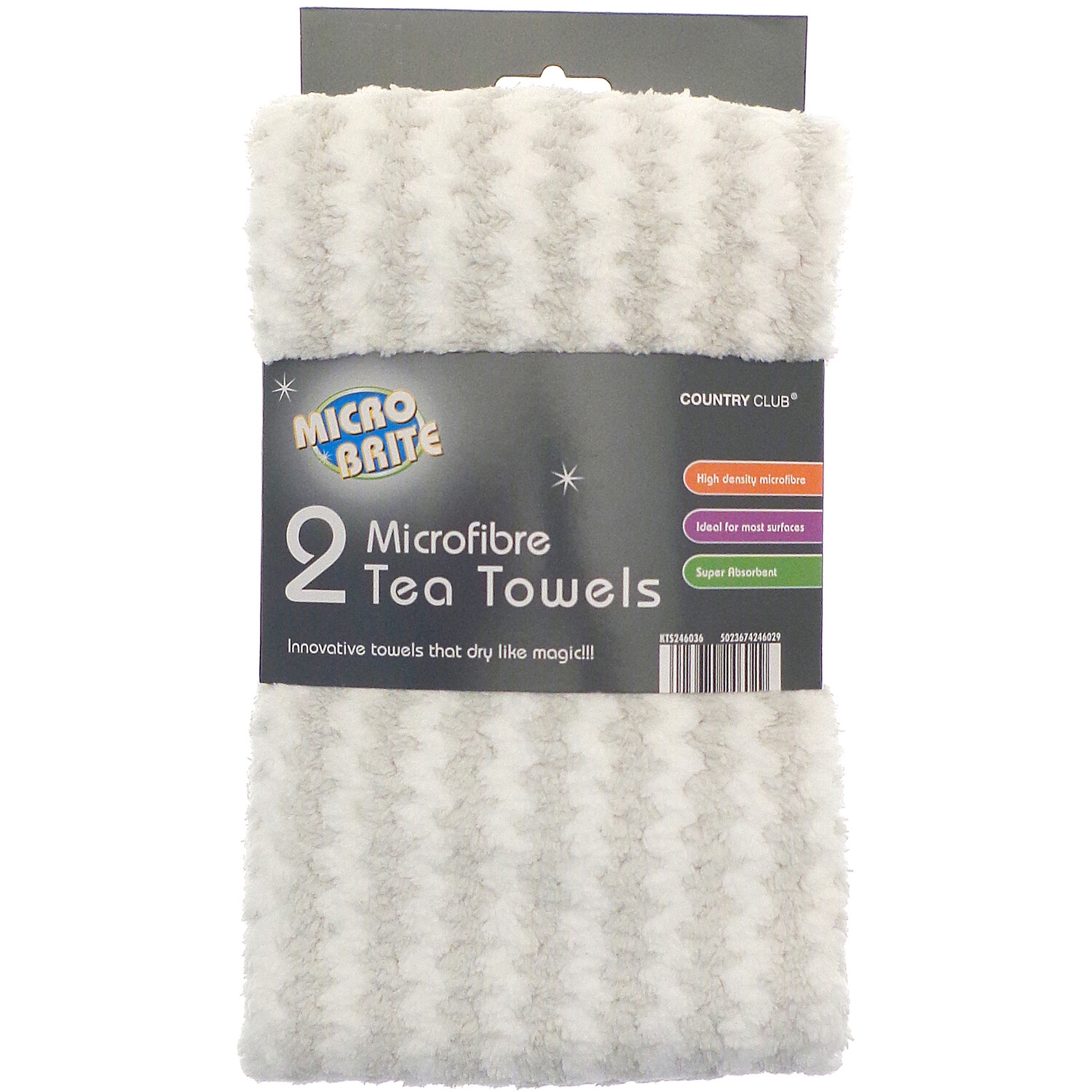 Pack of 2 Wavy Microfibre Tea Towels Image 4