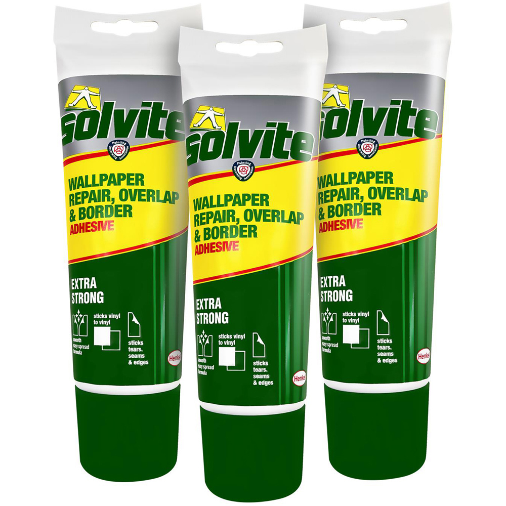 Solvite Extra Strong and Easy to Use Wallpaper Adhesive 240g 3 Pack Image 1