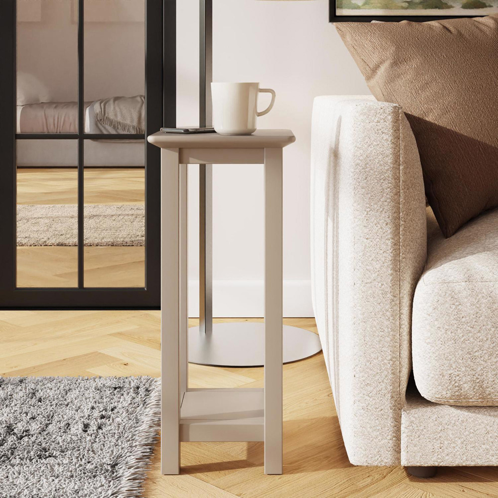 FWStyle Palma Putty Ready Assembled Side Lamp Table Image 7
