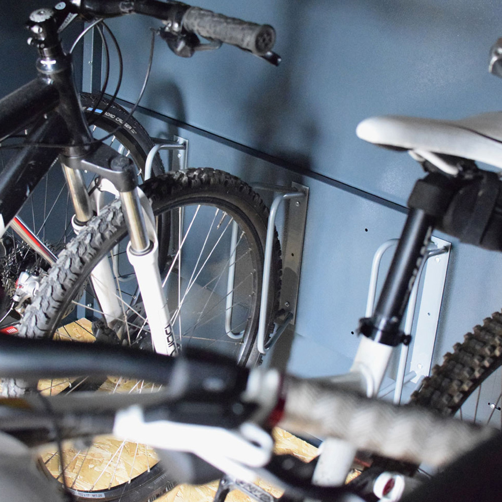 Asgard Gladiator 7 x 14.5ft Double Door Grey High Security Apex Bike Shed Image 3