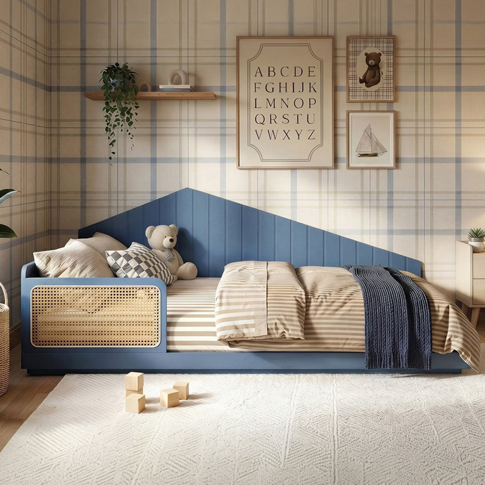 Flair Carter Small Double Navy Montessori Bed Image 1