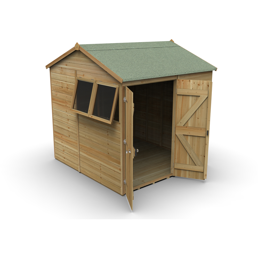 Forest Garden Timberdale 7 x 7ft 2 Opening Reverse Apex Garden Shed Image 3