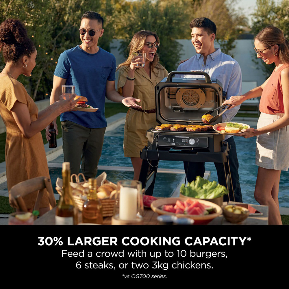 Ninja Woodfire Pro Connect XL OG901UK Outdoor Electric BBQ Grill and Smoker Image 8