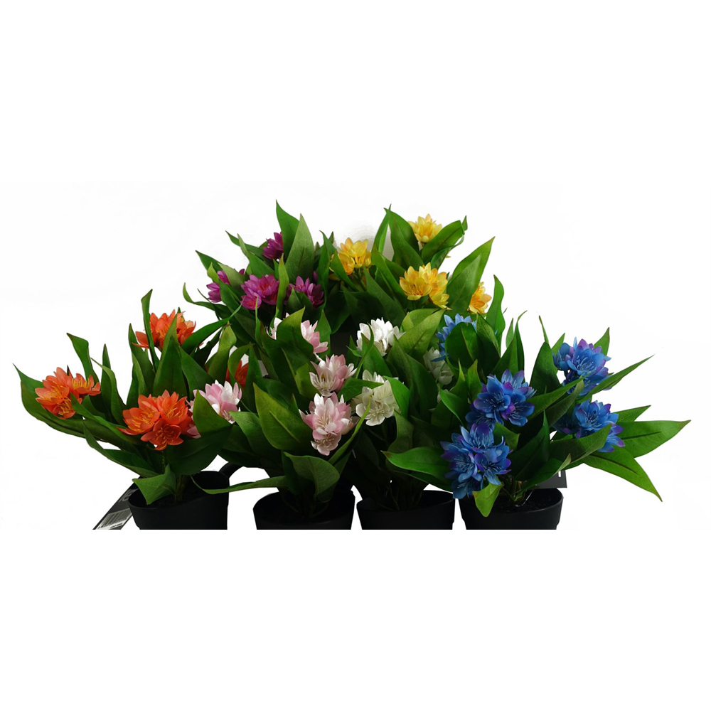 Leaf White Flower Freesia Artificial Plant 18cm Image 4