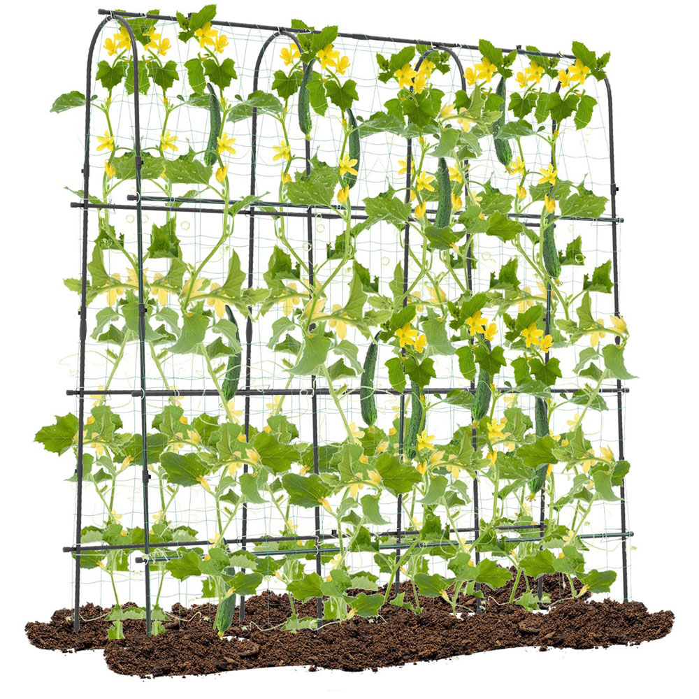 Costway U Shaped Garden Arched Trellis 180 x 180cm Image 3