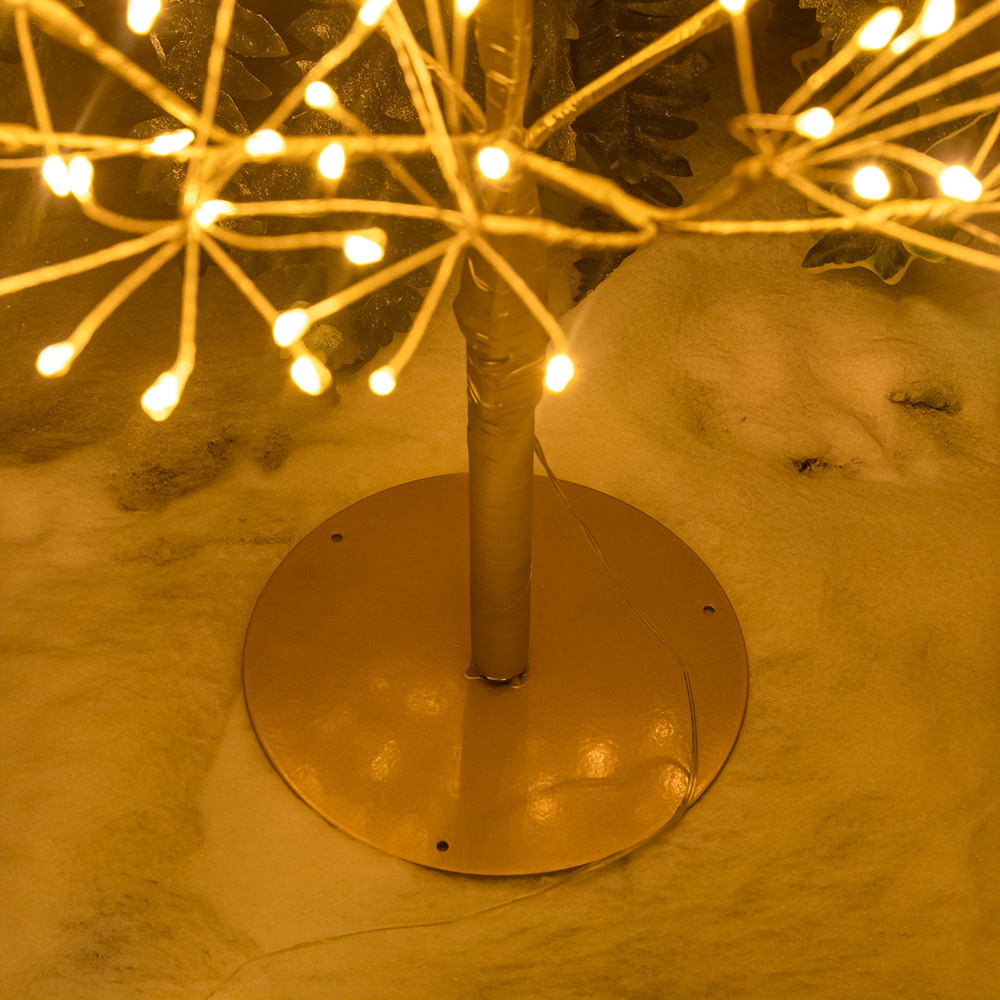 The Christmas Centre 1500 Warm White LED Pre-Lit Gold Wire Light-Up Xmas Tree 5ft Image 3