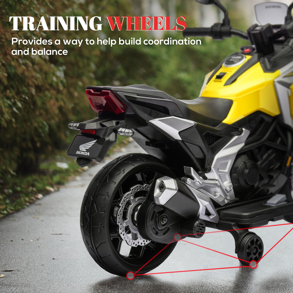 Tommy Toys Kids Yellow Licensed Honda Electric Motorbike Image 6