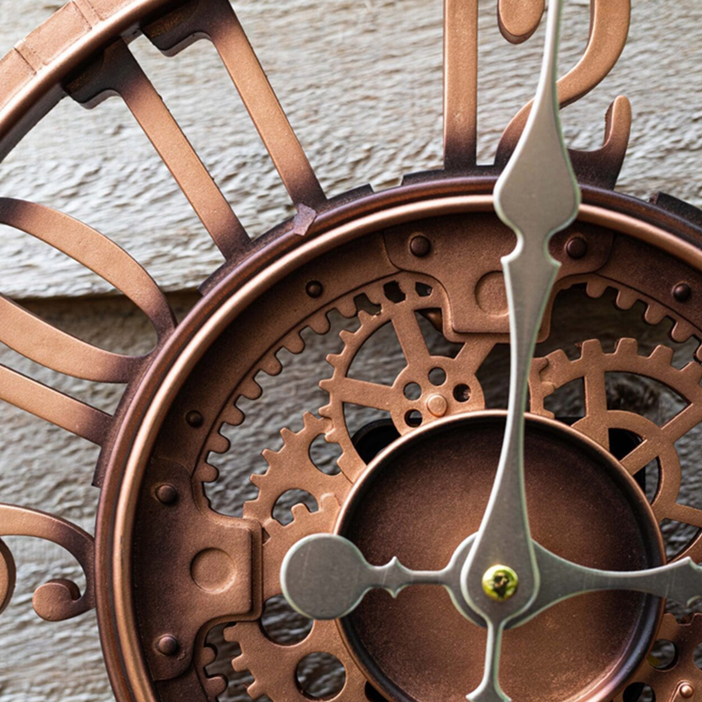 Marco Paul 12 Inch Bronze Arabic Open Face Clock Image 3