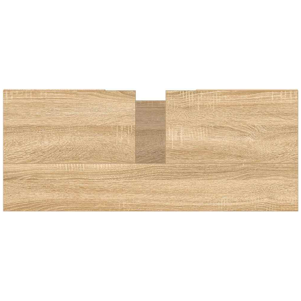 vidaXL Single Door 4 Open Shelf Sonoma Oak Bathroom Cabinet Image 9