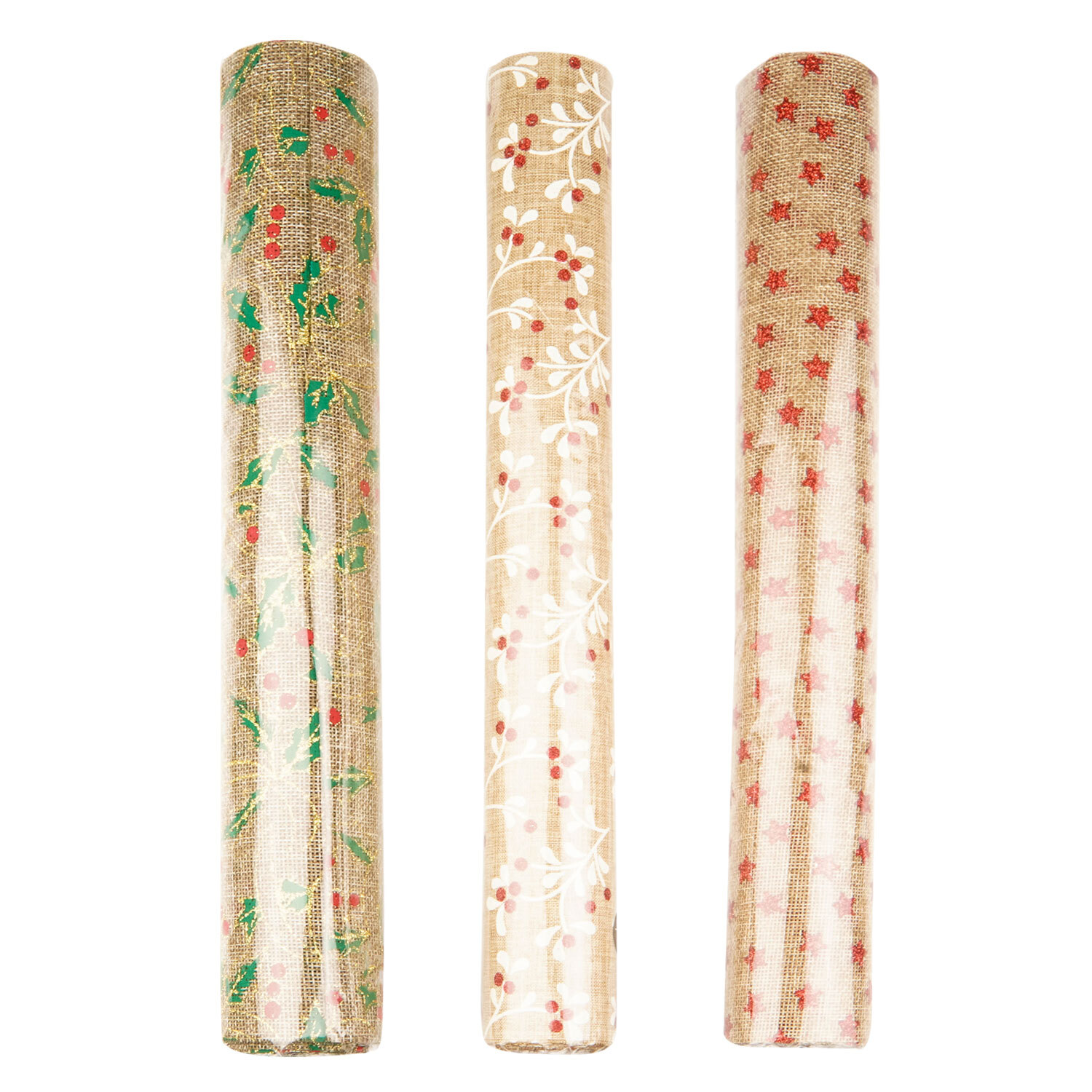 2.7m Christmas Motif Glitter Wrap Image