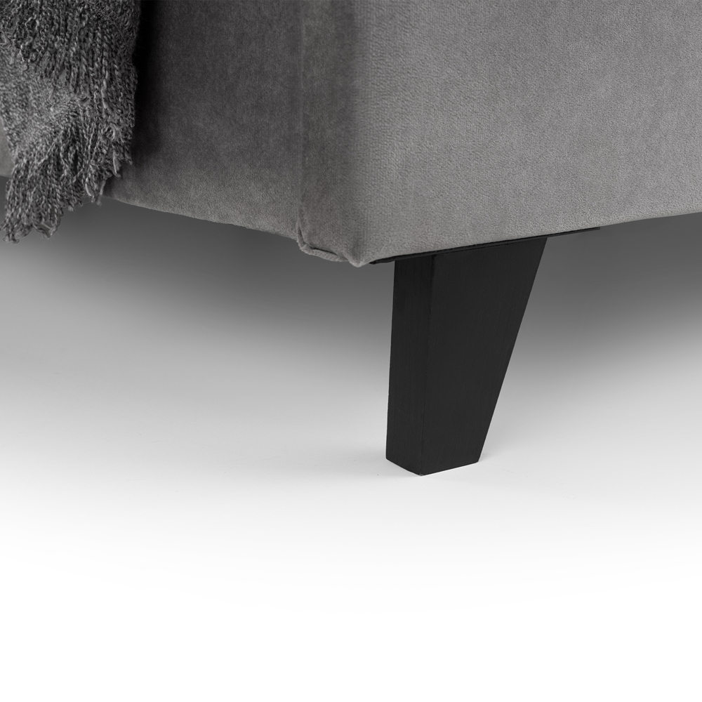 Julian Bowen Shoreditch Small Double Slate Grey Velvet Bed Frame Image 5