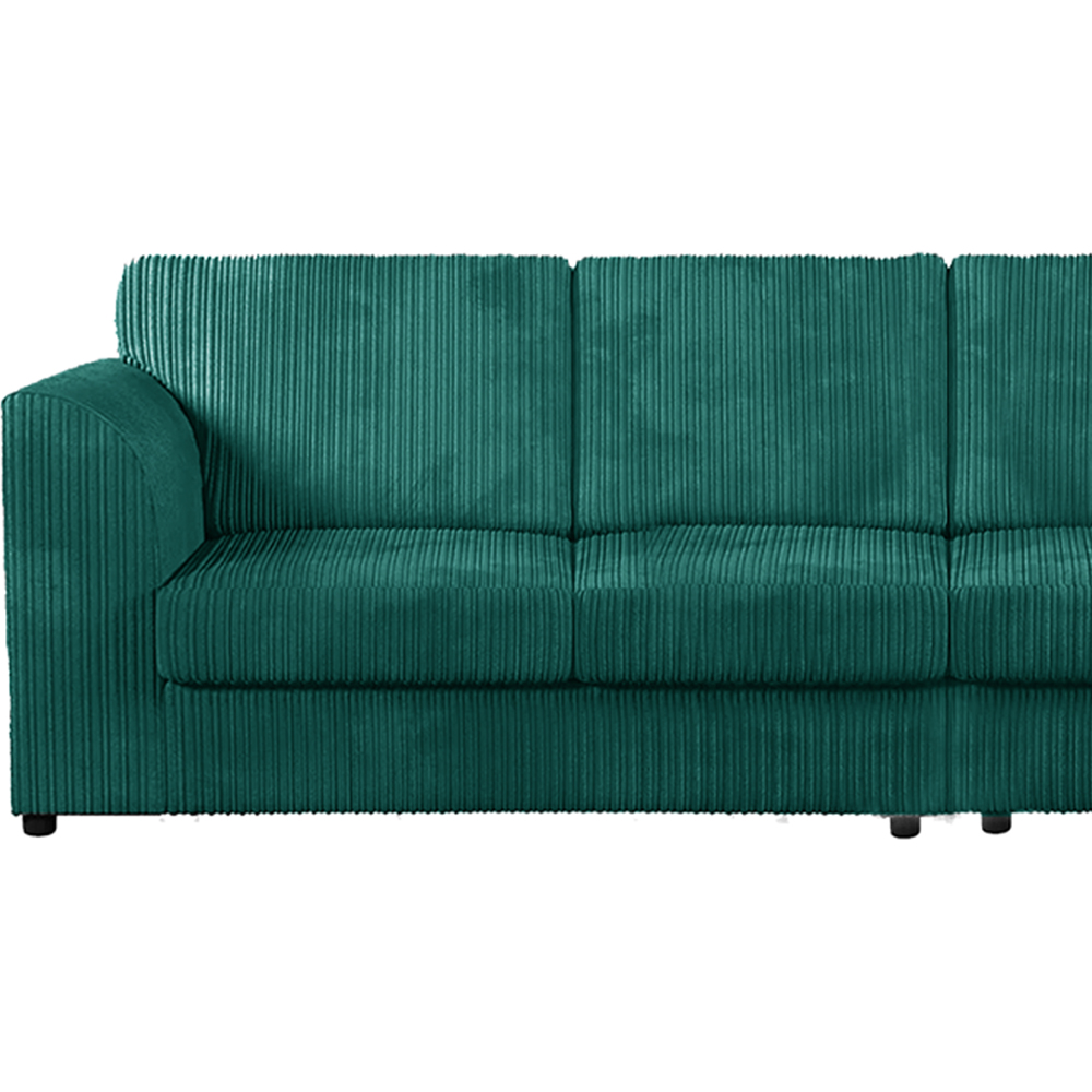 Luxor 4 Seater Teal Jumbo Cord Full Back Sofa Image 3