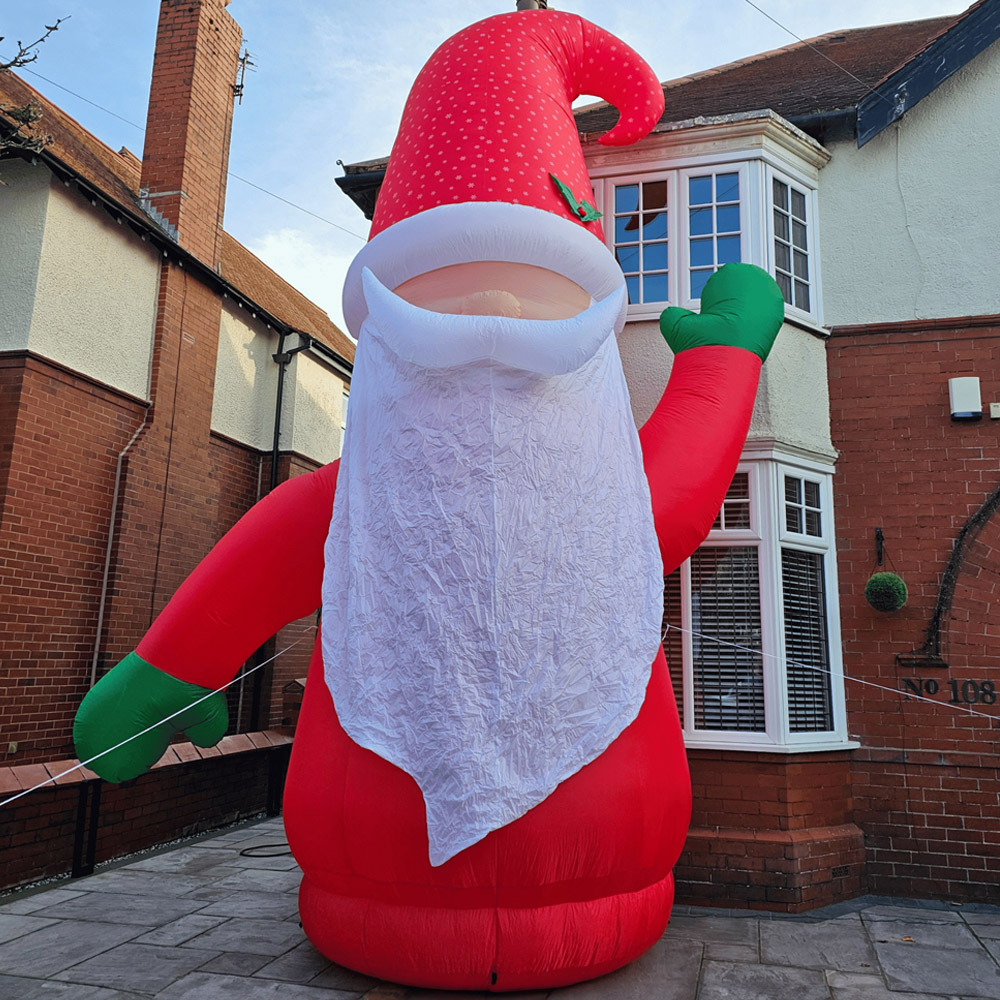 Samuel Alexander Gonk with Raised Arm Light Up Inflatable Christmas Decoration 20ft Image 1