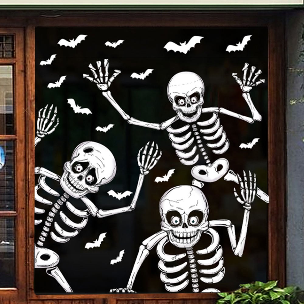 Jaoyeh Halloween Skeleton Wall Sticker Image 2