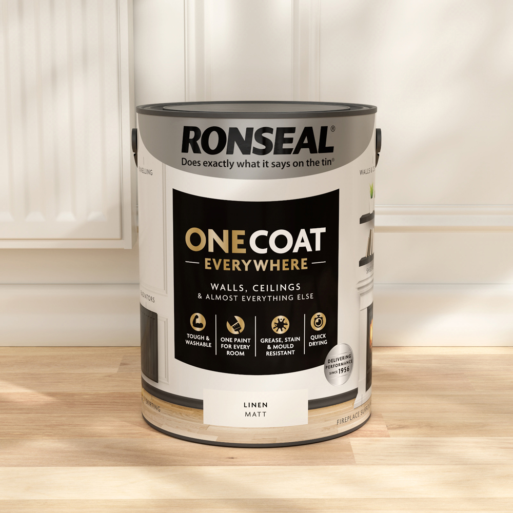 Ronseal One Coat Everywhere Linen Matt Interior Paint 5L Image 5