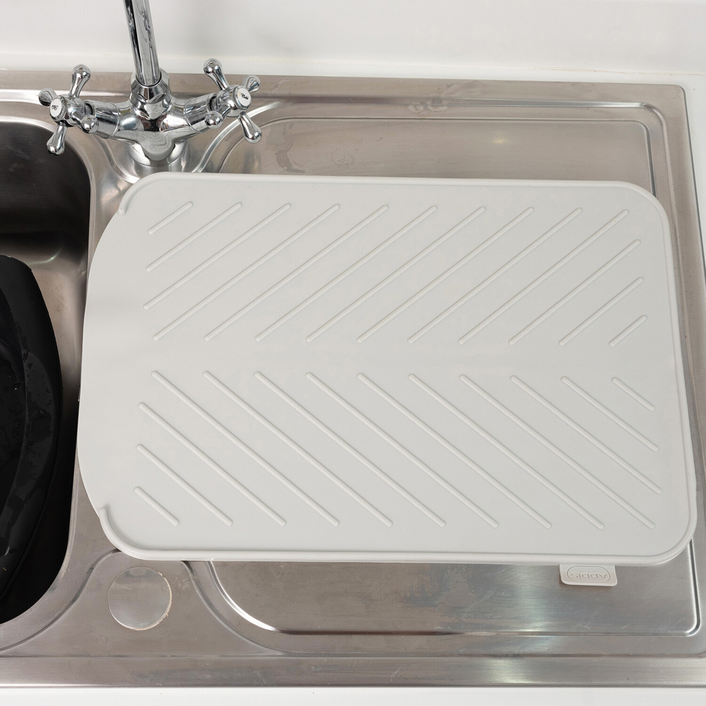 Addis Dish Draining Mat Light Grey Image 6