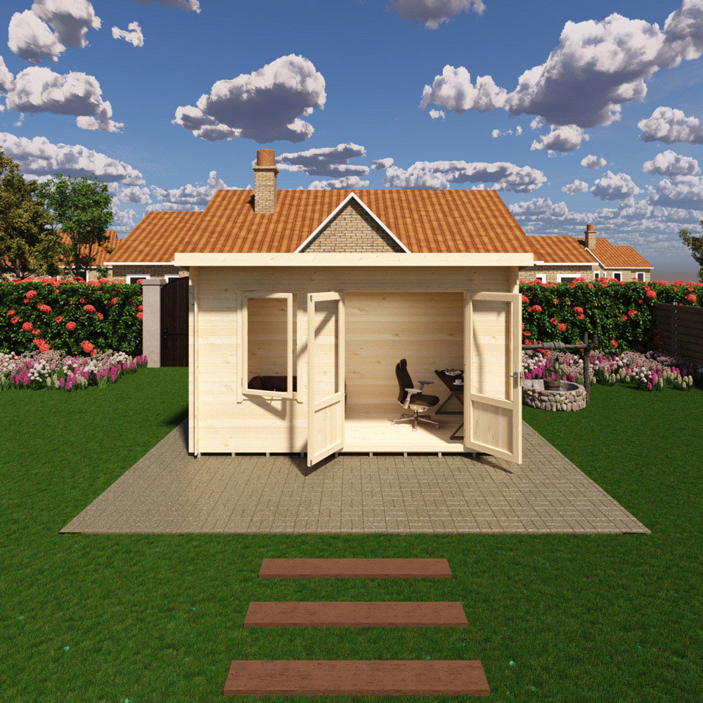 Shire Edgefield 13 x 6ft Apex Garden Log Cabin Image 6