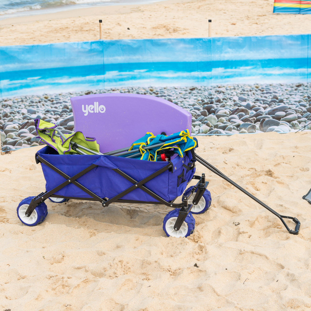 Yello Blue Foldable Camping Trolley Image 2