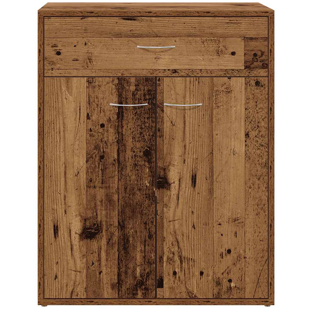 vidaXL 2 Door Single Drawer Old Wood Sideboard Image 5