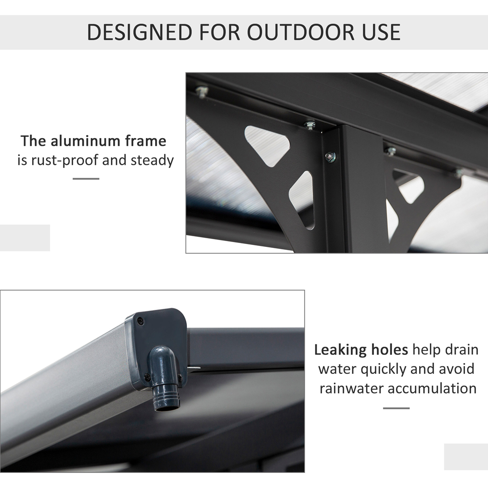 Outsunny 4.3 x 3m Grey Gazebo Pergola Image 5