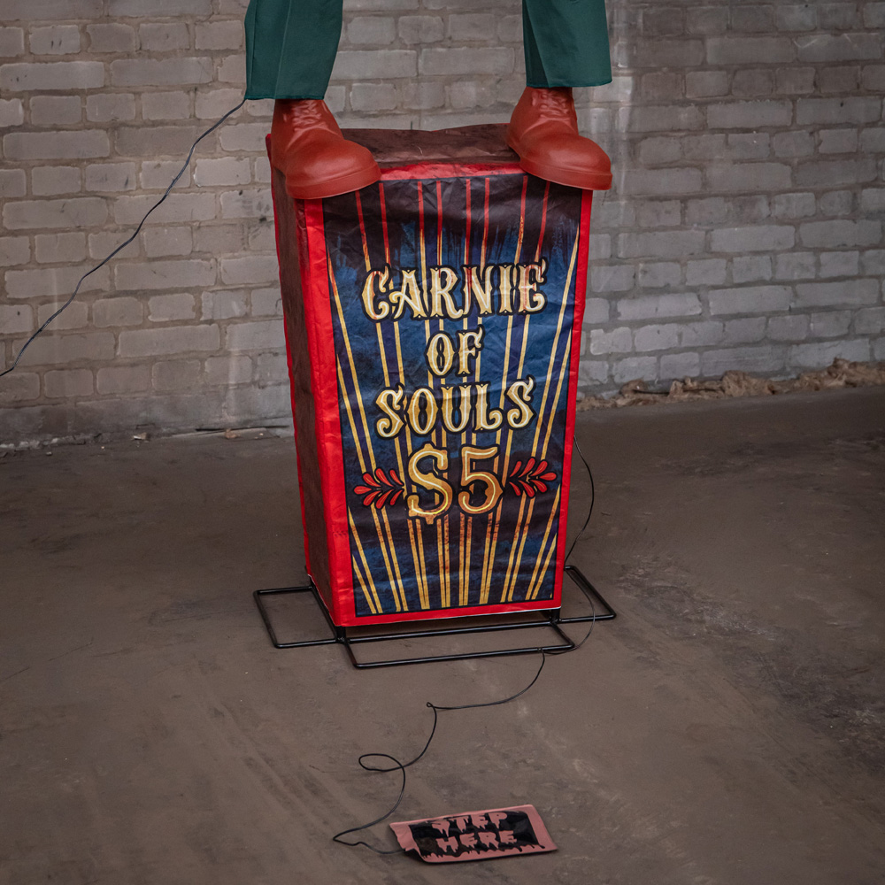 Samuel Alexander LED Carnival Barker Halloween Animatronic 6ft Image 5