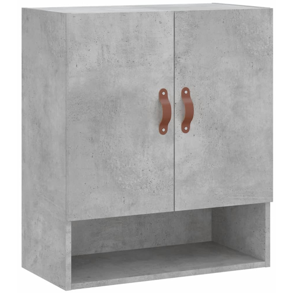 vidaXL 2 Door Single Shelf Concrete Grey Wall Cabinet Image 2