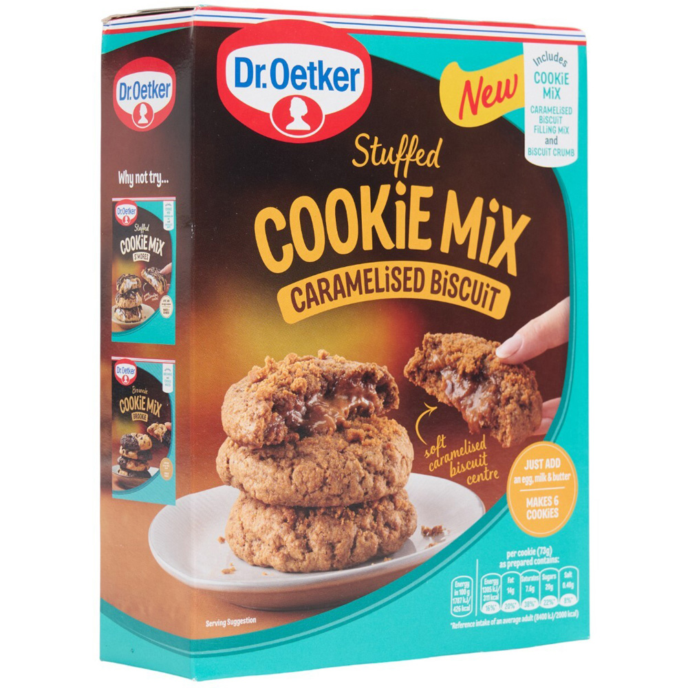 Dr. Oetker Caramelised Biscuit Stuffed Cookie Mix Image 1