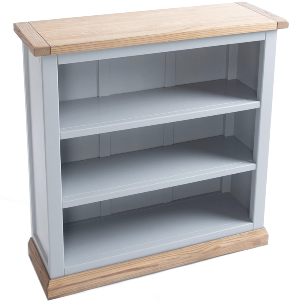Biccari 3 Shelf Grey Bookcase Image 4