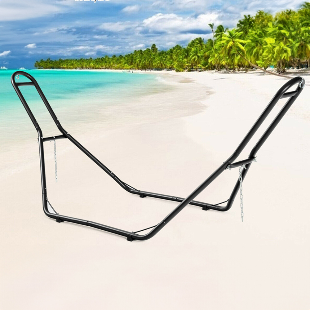 Costway Hammock Swing Lounger Steel Frame Stand Image 1