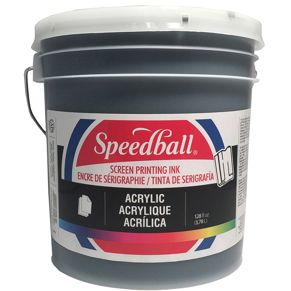 Speedball Black Acrylic Screen Printing Ink 3.78L Image