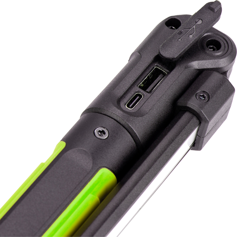 Luceco 500 Lumens USB Rechargeable Foldable Inspection Torch with Powerbank Image 8