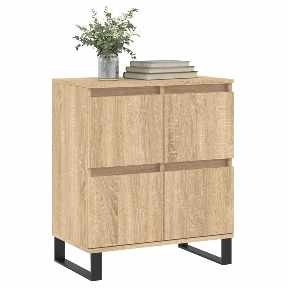 vidaXL 4 Door Sonoma Oak Sideboard Image 3