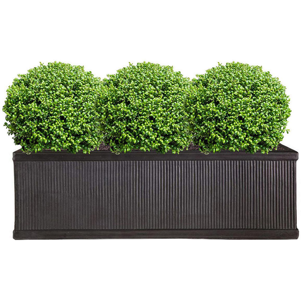 wilko Window Flower Box Faux Lead Dark Grey Outdoor Planter 23cm Image 3