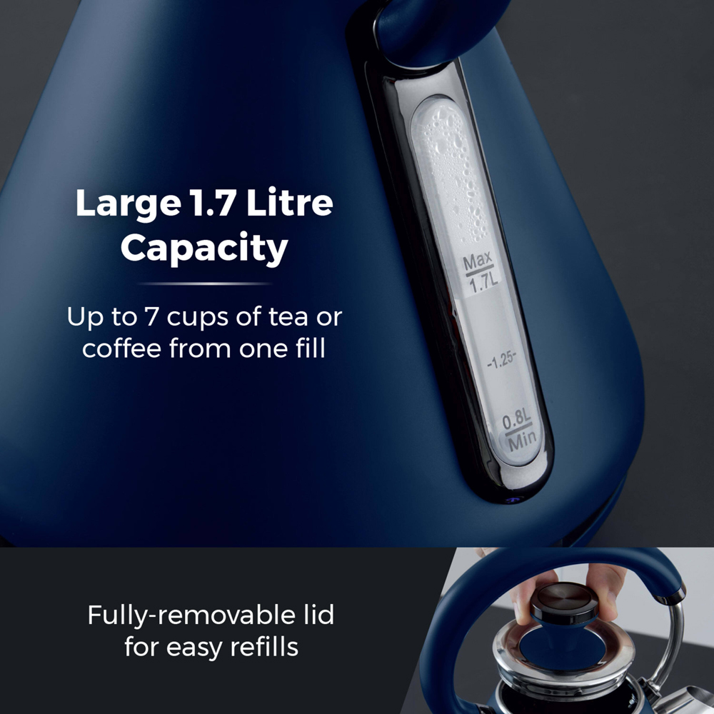 Tower Sera T10079MNB Midnight Blue 1.7L Pyramid Kettle Image 5