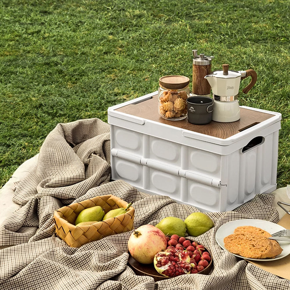 Living and Home White Foldable Camping Storage Box 42.5 x 30cm Image 6