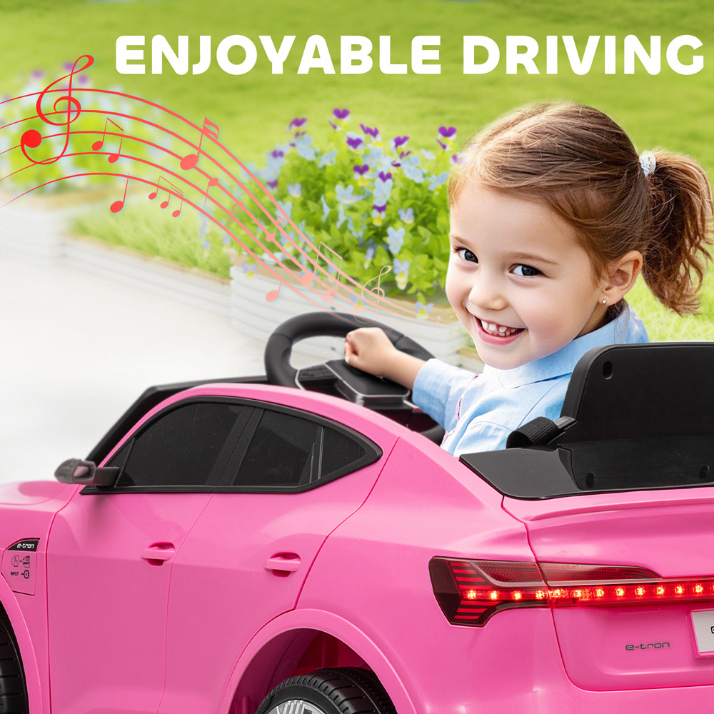 Tommy Toys Audi E-tron Pink Kids Electric Ride On Car 12V Image 7