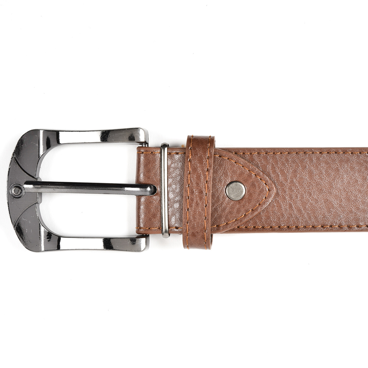 Contemporary Men's Leather Belt - Brown / M Image