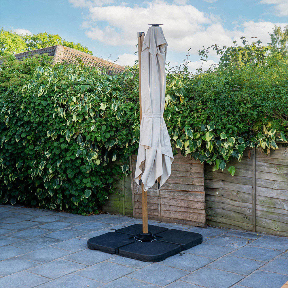 Beige LED Lights Roma Umbrella Parasol 2.5m Image 7