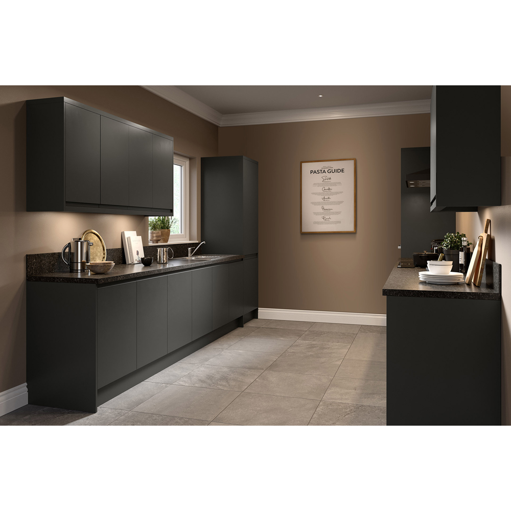 Kitchen Kit J-Pull Matt Graphite Single Oven Housing Flatpack 600mm Image 2