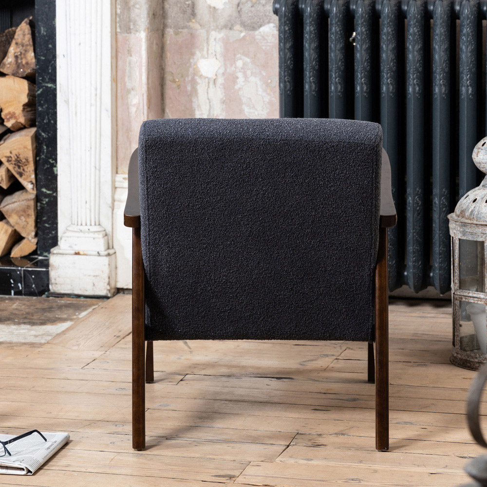 Artemis Home Hadley Dark Grey Boucle Accent Chair Image 3