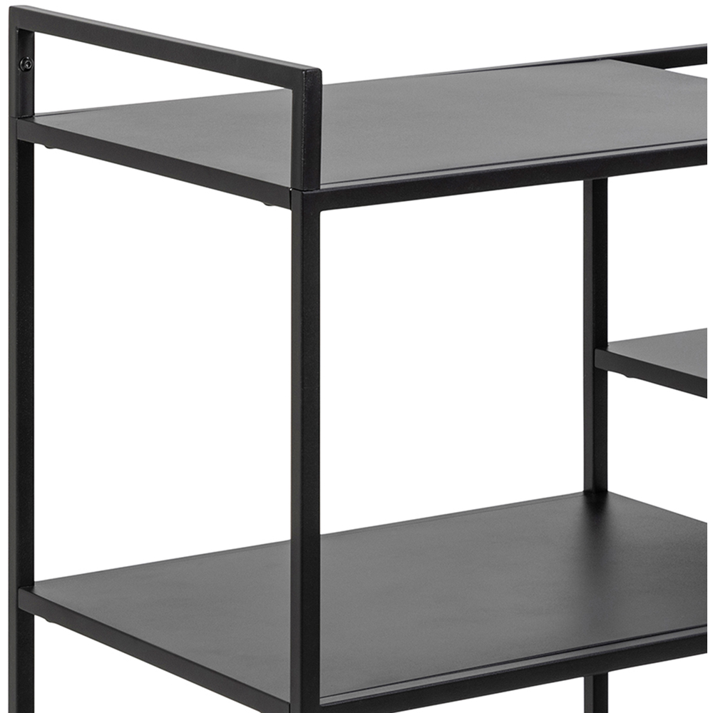Florence Newcastle 4 Shelf Matt Black Serving Trolley Image 5